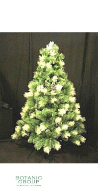Künstlicher Weihnachtsbaum mit Silberglitter