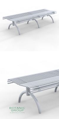 Sitzbank SLC50, Stahl oder Edelstahl, Freiraummöbel