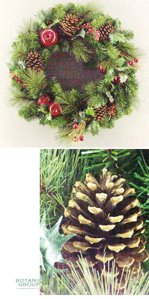 Christmas decoration - Christmas wreath, eelgrass/Poinsettia wre