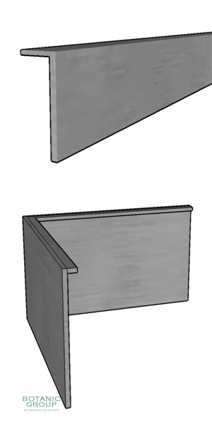 Rasenkante aus Stahl, verzinkt mit 90° Winkel in 100 mm Höhe