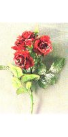 Weihnachtsdekoration - Kunstblume, Rose Twiggy kurzer Stiel mit
