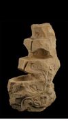 Naturstein - Skulptur Wasserspiel Kaskade mit Kletterpflanze