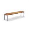 Park bench, bench SLC12, stainless steel with wood