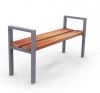 Park bench, bench SLC13, stainless steel with wood