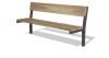 Park bench, bench SLC15, stainless steel with wood