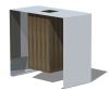 Waste containers, stainless steel & wood SLC03