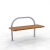 Park bench, bench SLC24, stainless steel with wood
