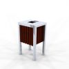 Waste containers, stainless steel & wood SLC14