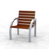Park chair, armchairs SLC37, steel with wood