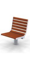 Park chair, armchairs SLC38, steel with wood