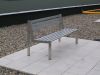 Park Bench SLC51, backless, steel or stainless steel