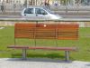 Park bench, bench SLC52, steel with wood