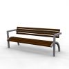 Park bench, bench SLC57, steel with wood