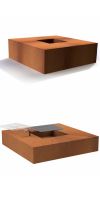 Feuerschale Designline Cube aus Cortenstahl
