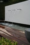 Cortenstahl- Design- Brunnen, Wasserwand und Becken